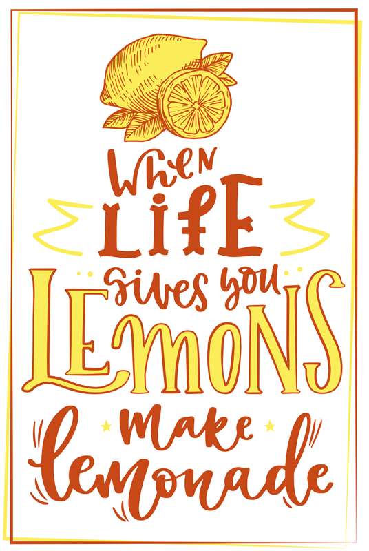 Kitchen poster life is like a lemon sketch - TenStickers