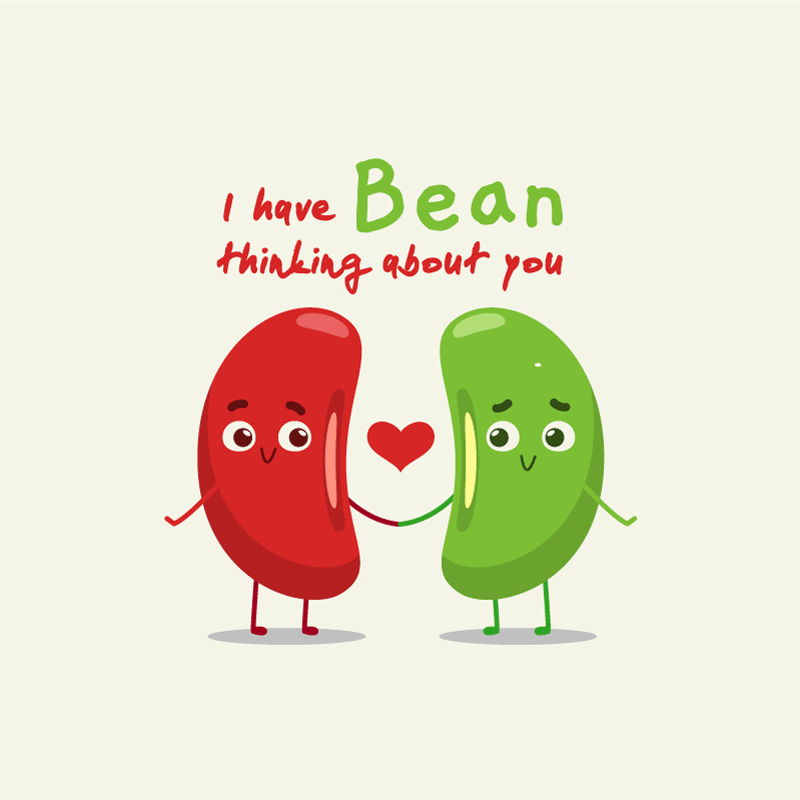 Kitchen poster with a funny bean quote - TenStickers