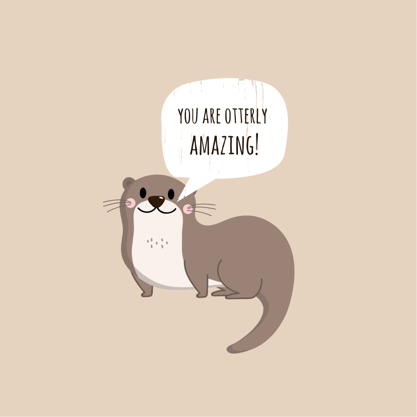 Otterly cute kitchen poster - TenStickers