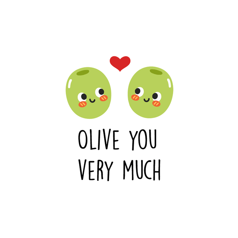 Kitchen poster with a funny quote about olives - TenStickers