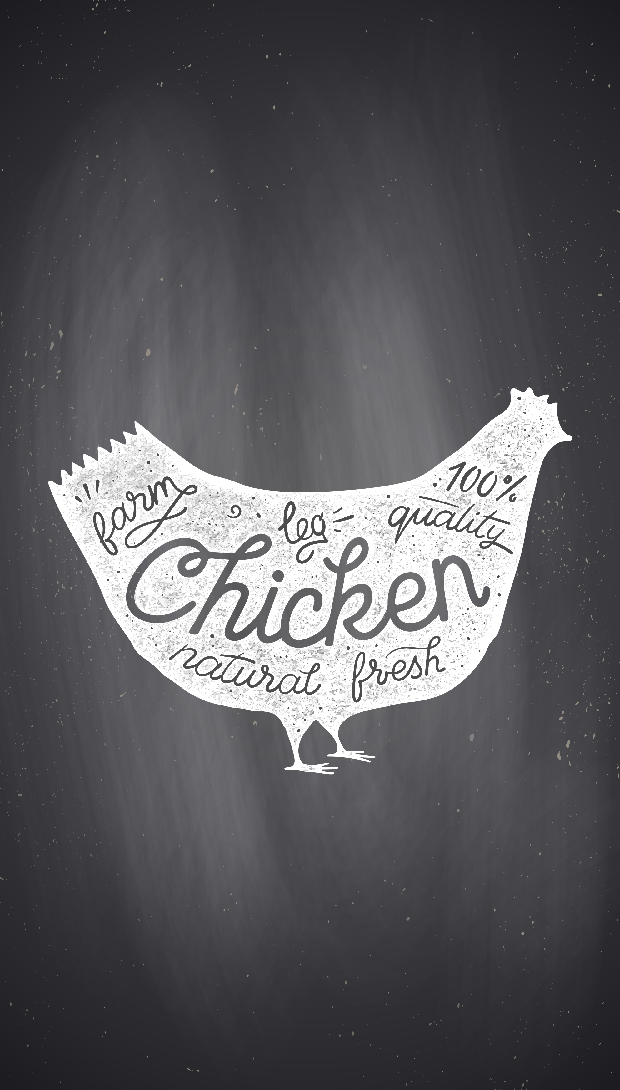 Kitchen poster farm fresh chicken art print - TenStickers