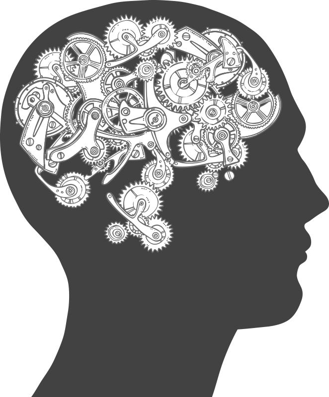 Office poster of a brain with cogs - TenStickers
