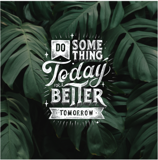 Living room poster quote for a better tomorrow - TenStickers
