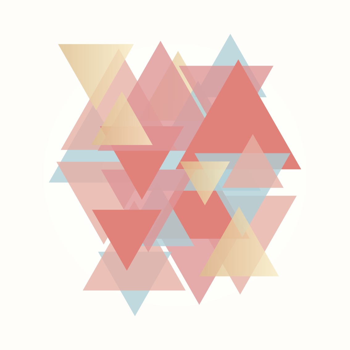 Living room poster in pink and golden triangles - TenStickers