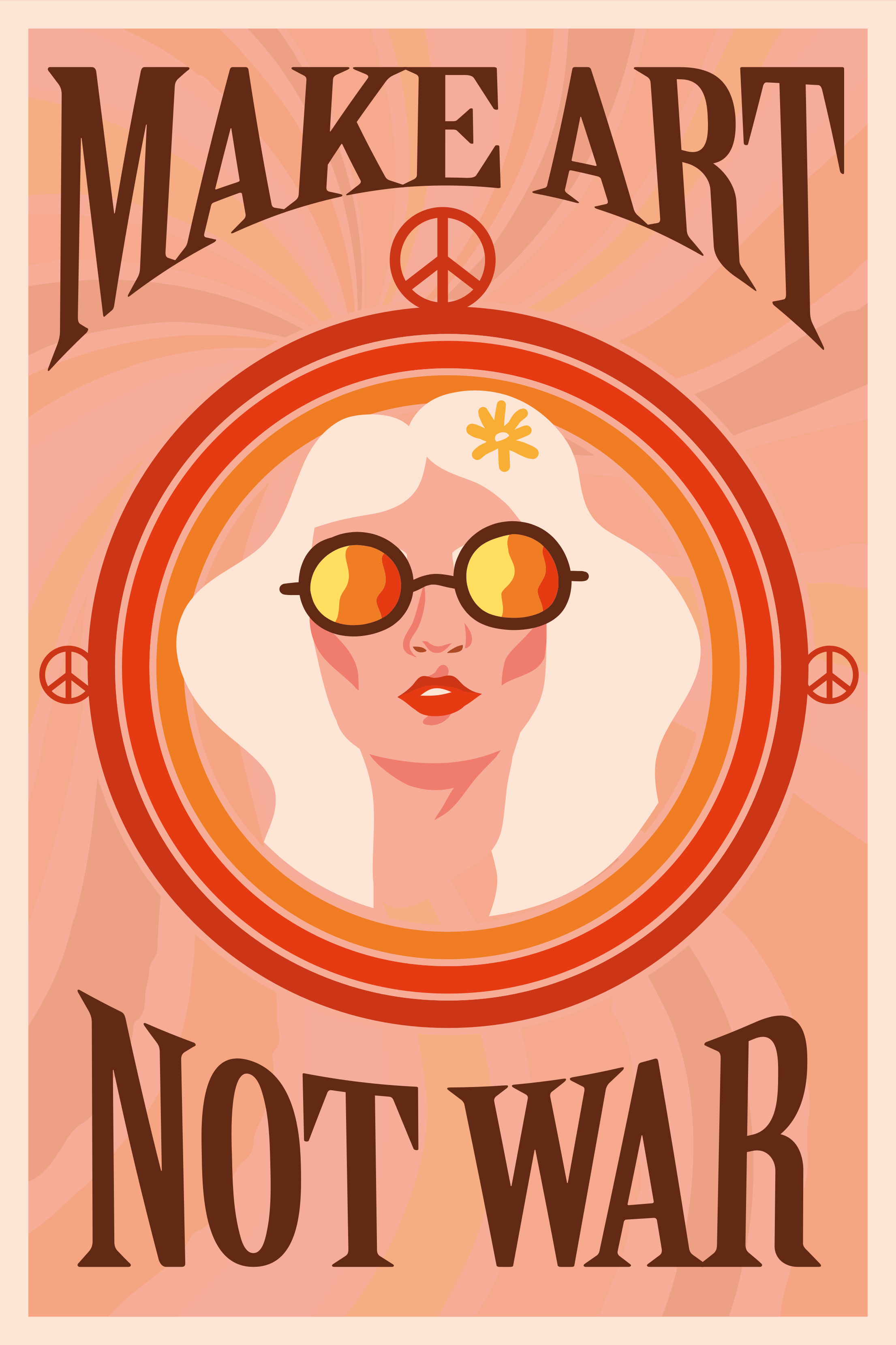 Quote poster create art not war - TenStickers