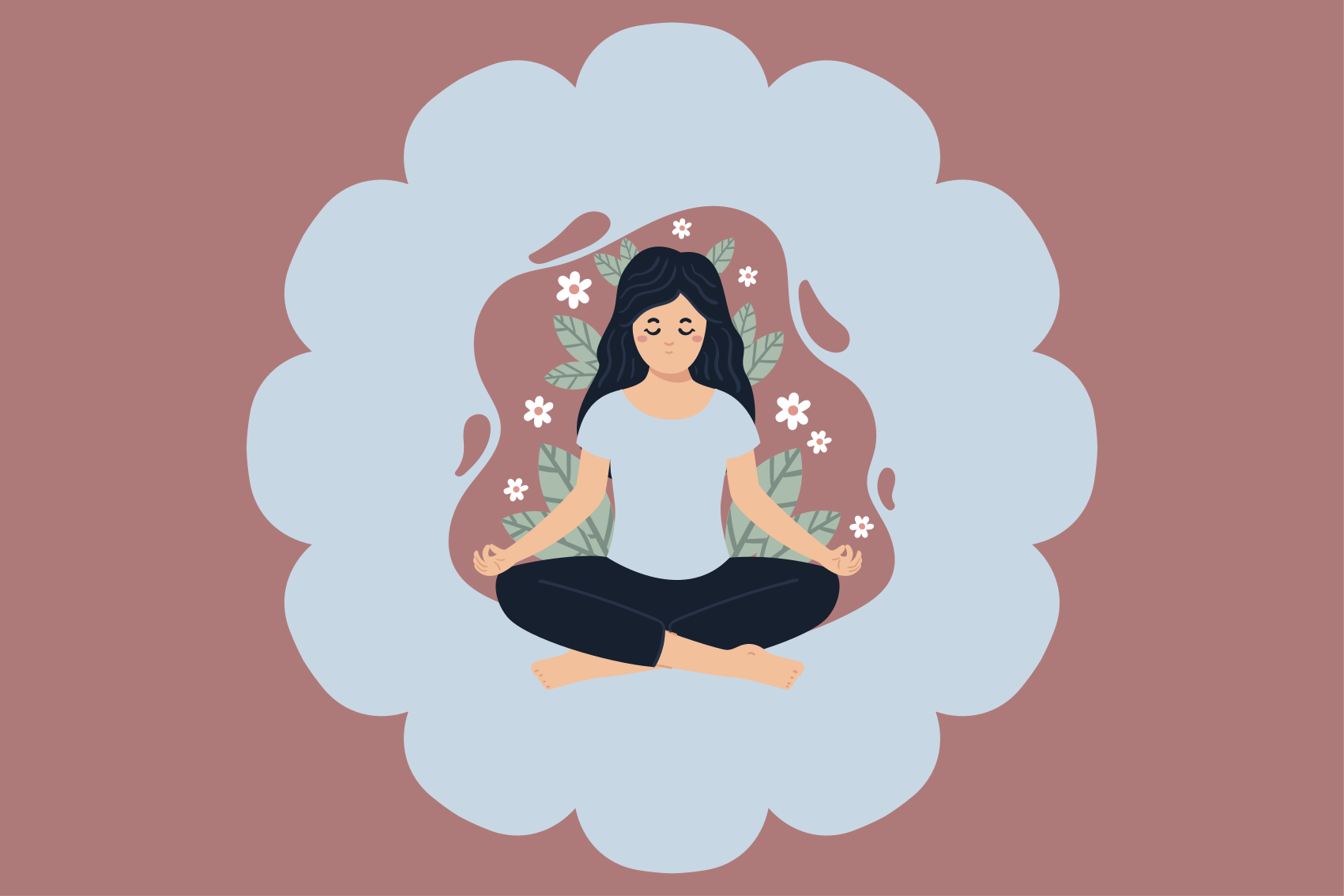 Sports poster of yoga practice illustration - TenStickers