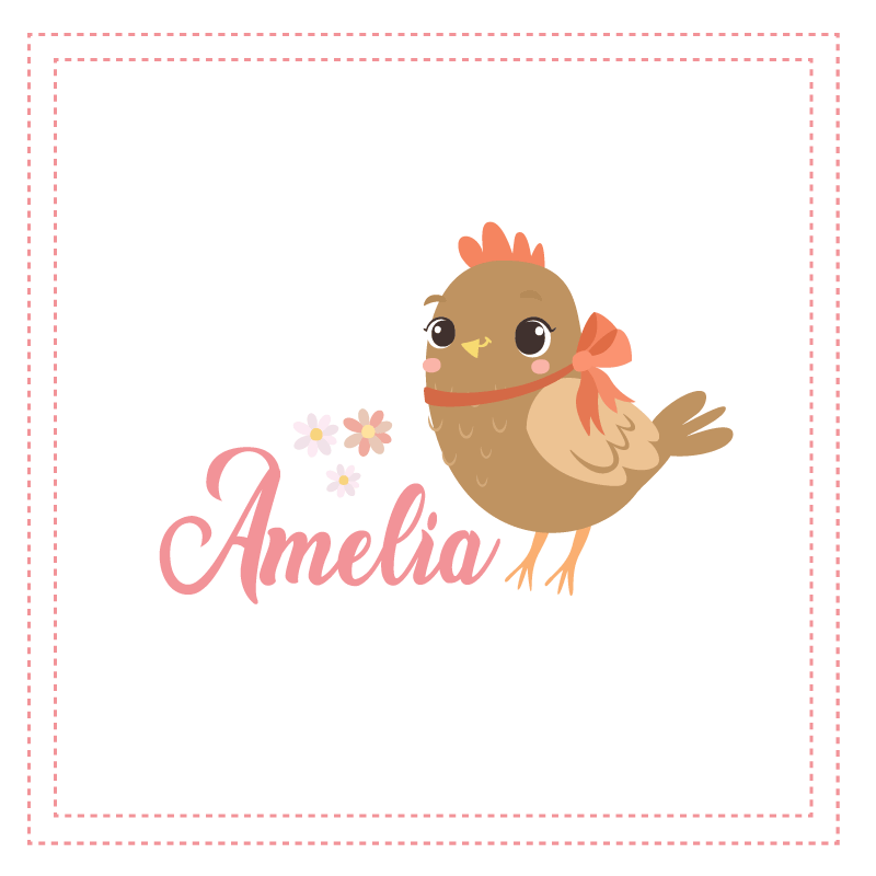 Customisable poster cute bird design - TenStickers
