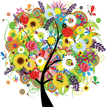 Tree poster summer tree wall decal - TenStickers