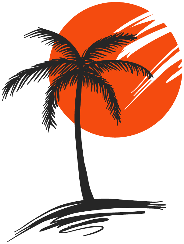 Tree poster palm tree wall decal - TenStickers