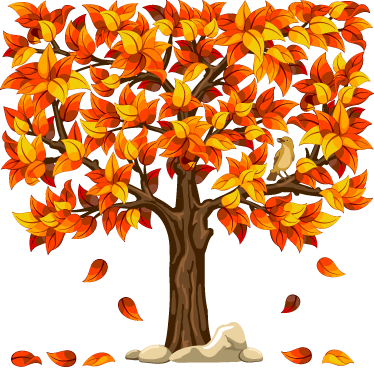 Autumn foliage tree poster - TenStickers