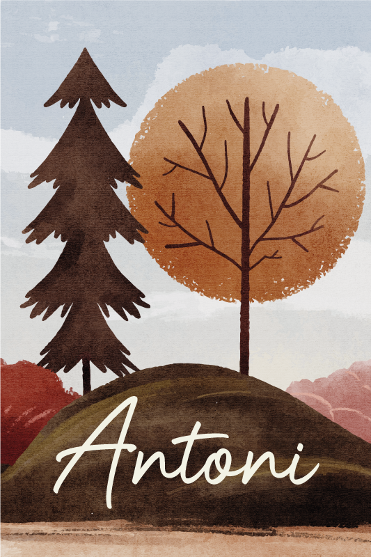 Tree poster scandinavian birch trees art print - TenStickers