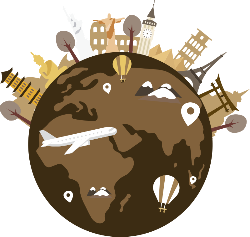 Vintage worldmap map poster - TenStickers