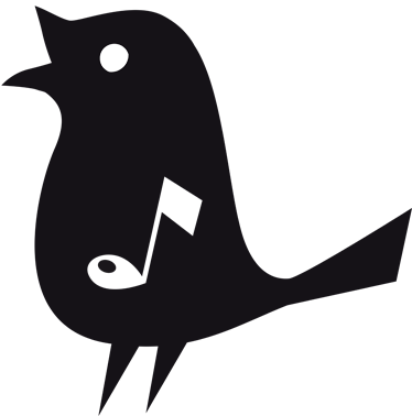 Music poster singing bird wall sticker - TenStickers