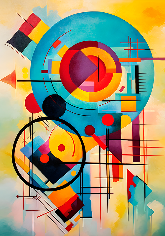 Abstract poster inspired by abstract expressionism - TenStickers