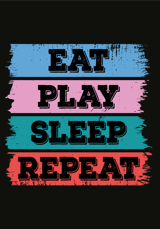 Poster for teenager game eat sleep repeat - TenStickers