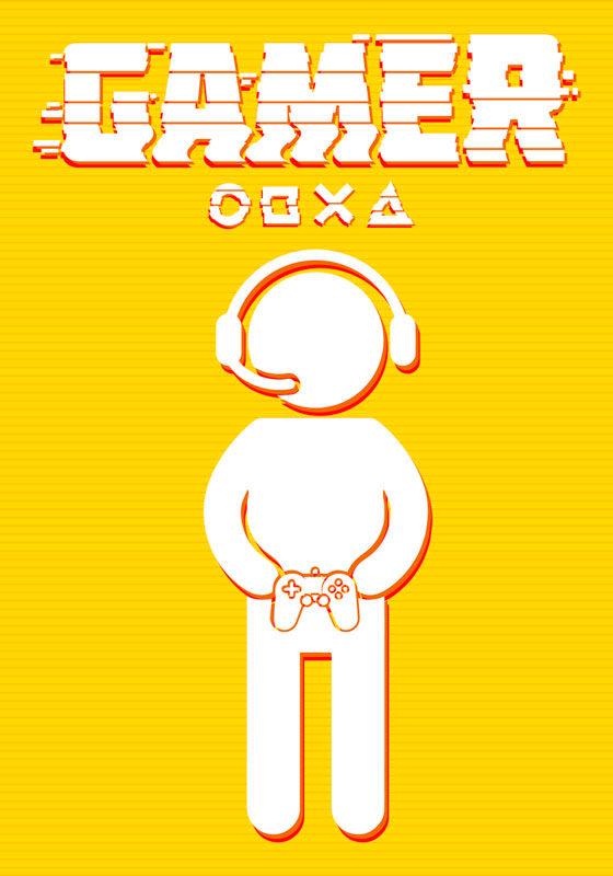 Video game poster player icon art print - TenStickers