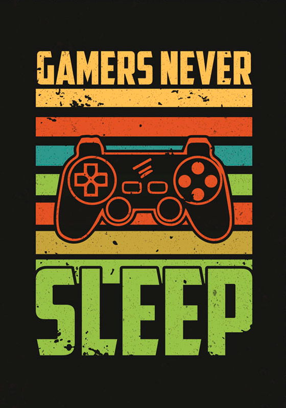 Video game poster in vintage style - TenStickers