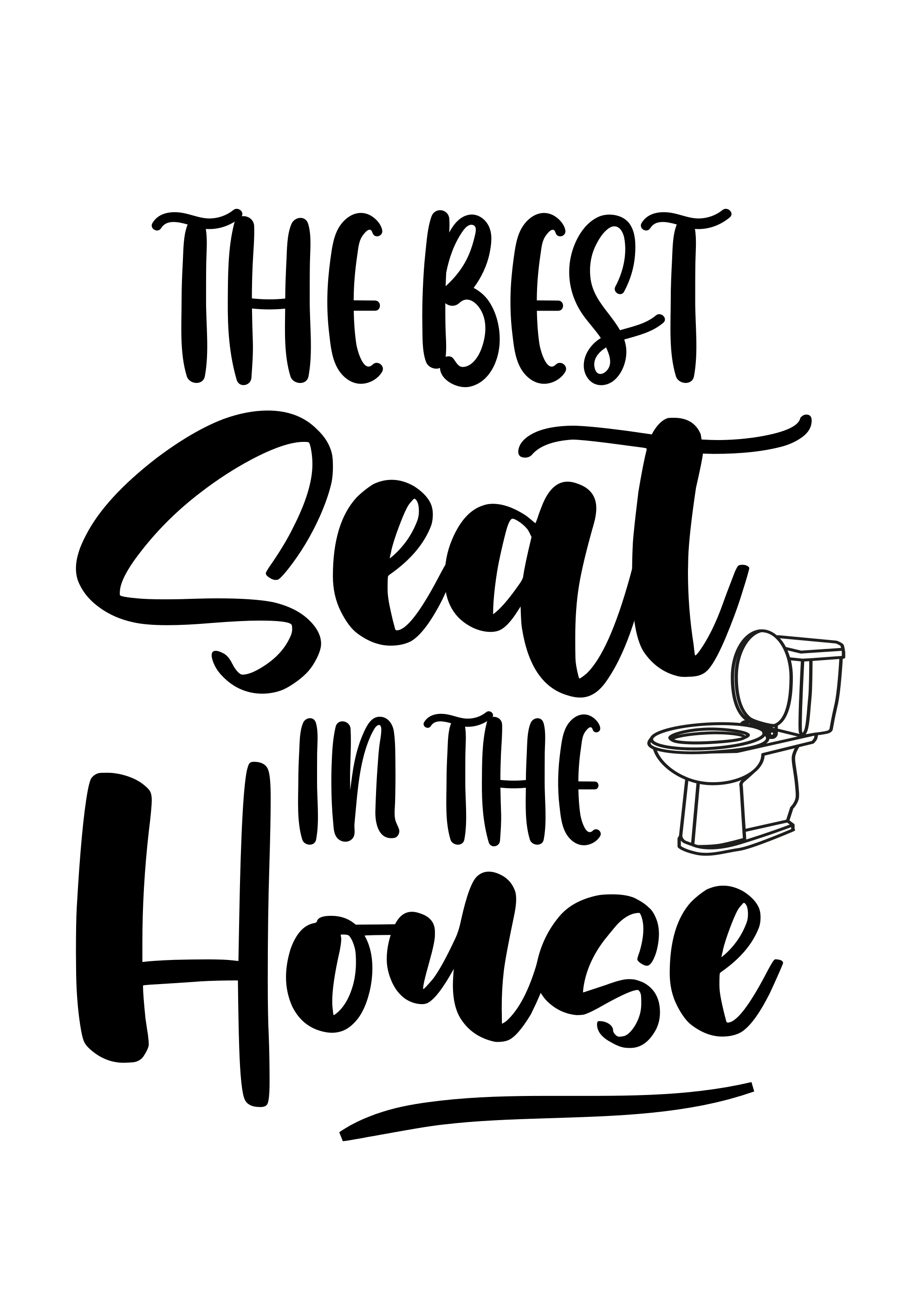 Quote poster the best seat in the house - TenStickers