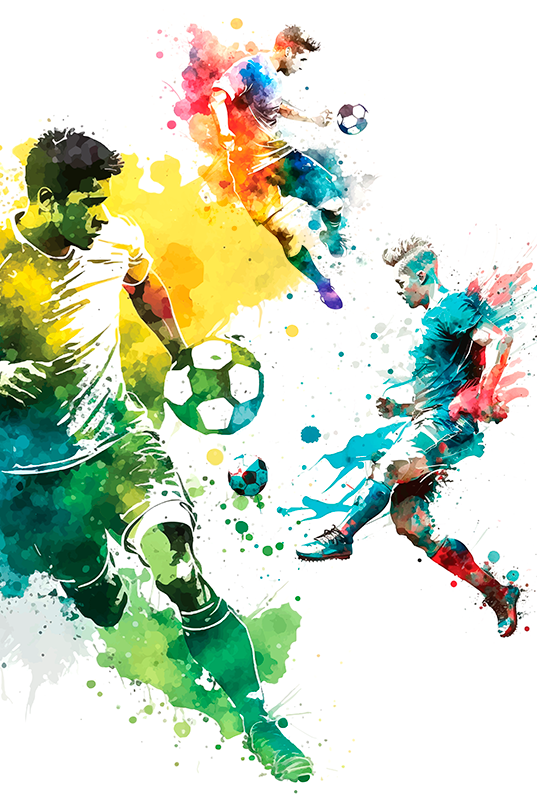 Football poster sport in action - TenStickers