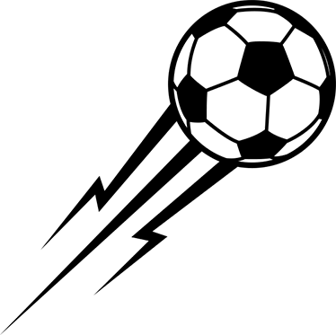 Football poster lightning bolt soccer ball design - TenStickers