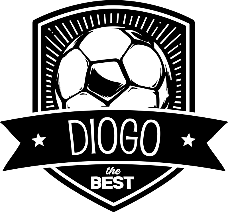 Football poster personalized football badge vinyl - TenStickers