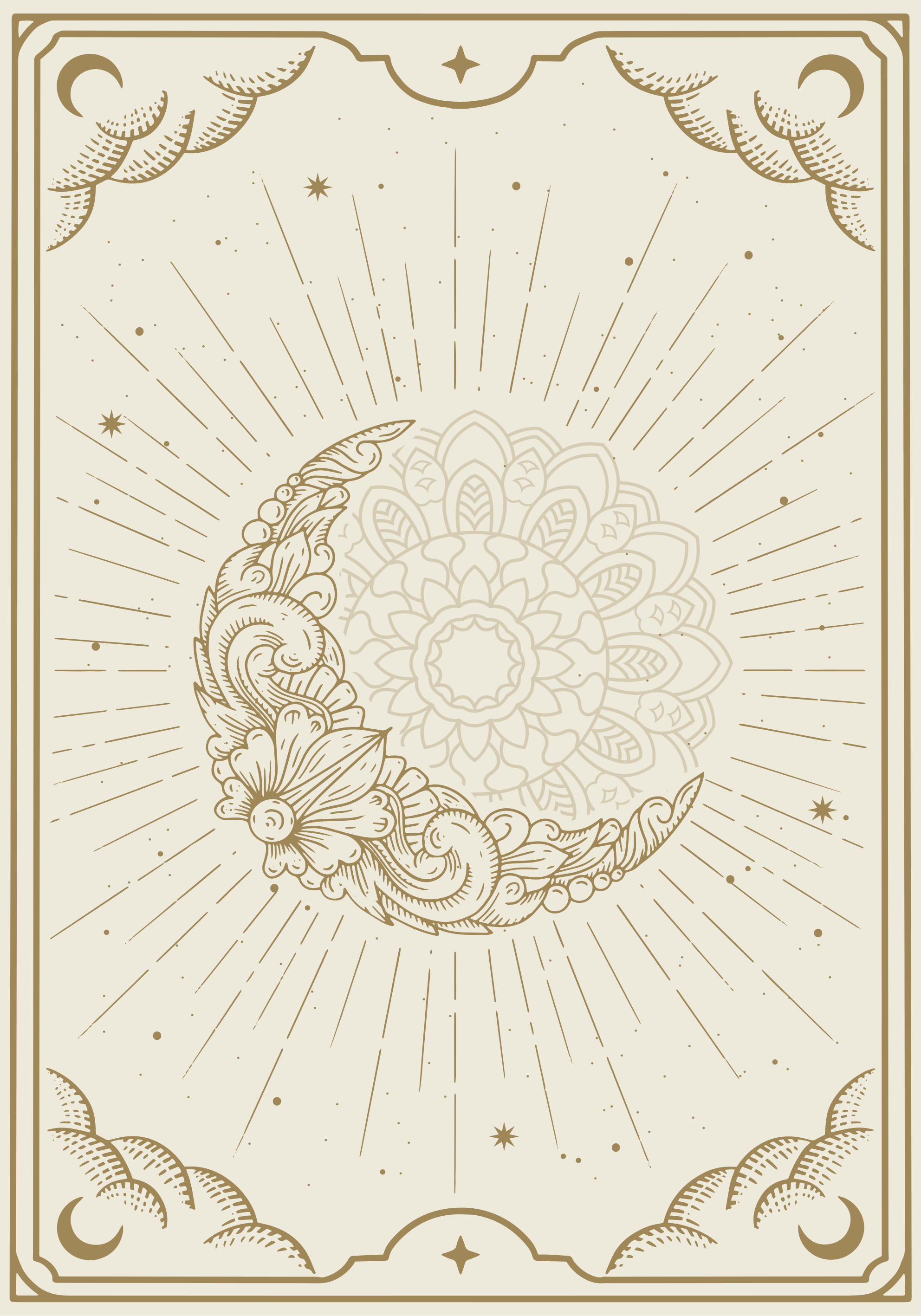 Moon Mandala poster for all - TenStickers