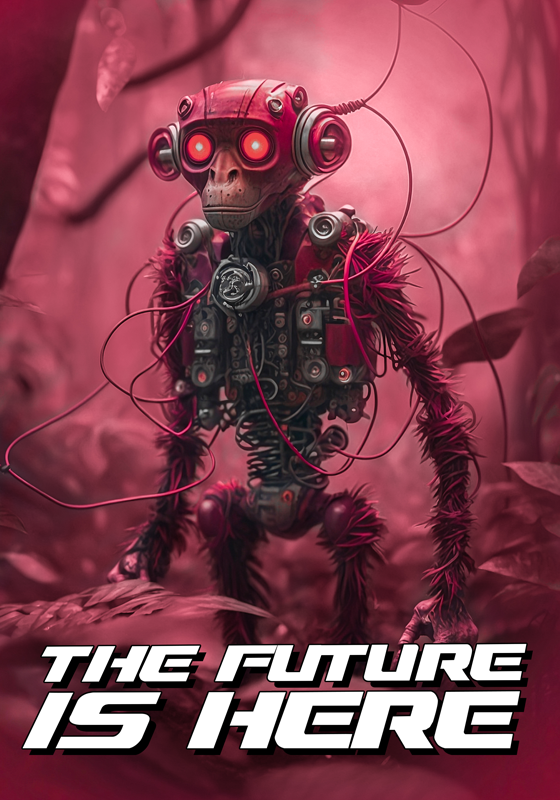 Robot monkey poster for wall - TenStickers