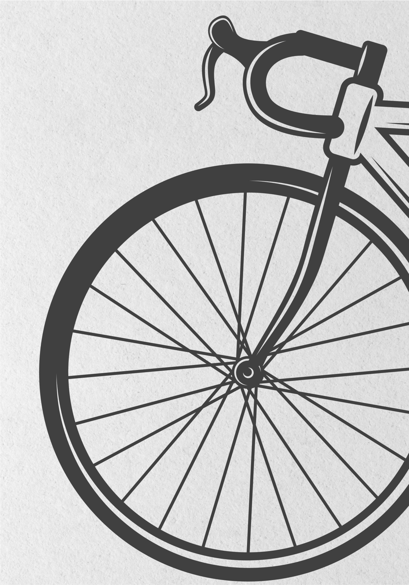 Minimalist Bicycle cycling poster - TenStickers
