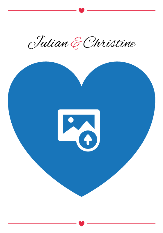 Romantic customisable poster with photo - TenStickers