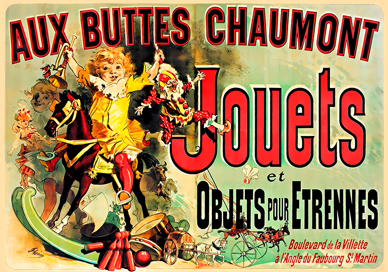 Aux Buttes Chaumont Jouets" vintage poster - TenStickers