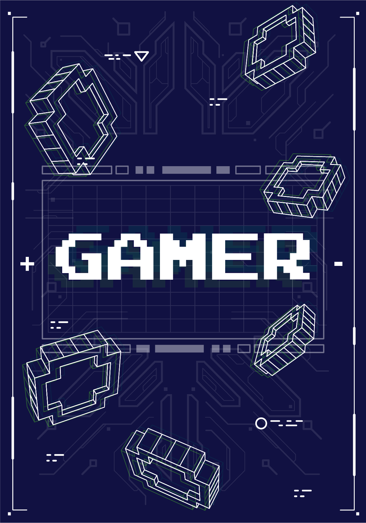 retro gamer video game poster - TenStickers