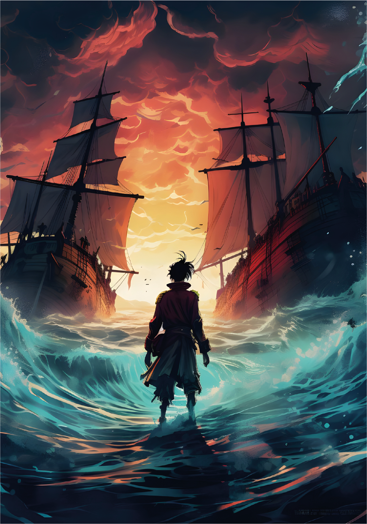 Epic pirate and shipwreck poster for teenager - TenStickers