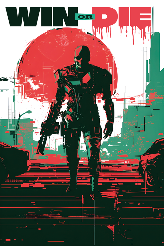 Cyber android  video game poster - TenStickers