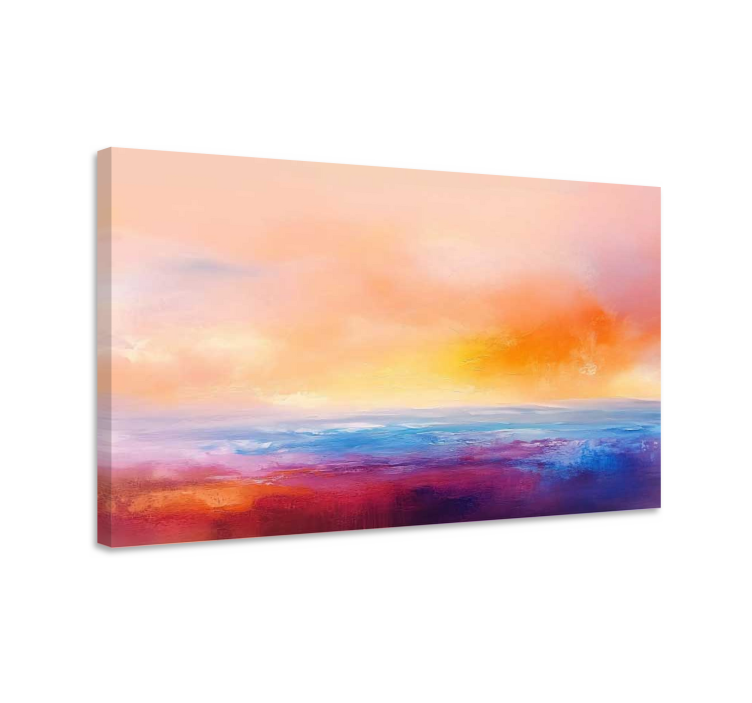 Artistic sunset landscape canvas - TenStickers