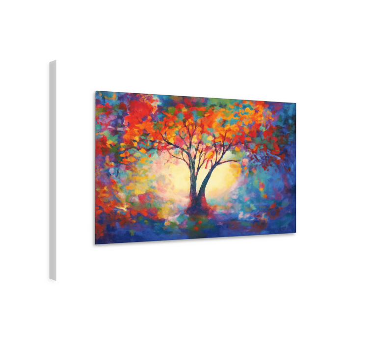 Multicolored tree of life living room wall art - TenStickers