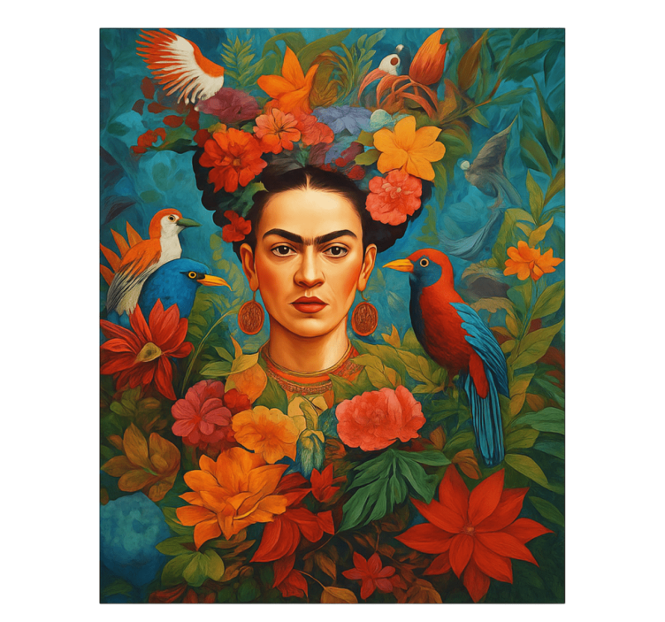 Frida Kahlo exotic birds canvas art - TenStickers