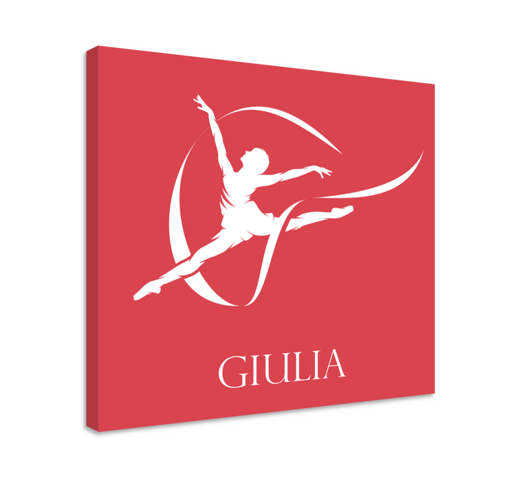 Personalised gymnast silhouette  canvas - TenStickers