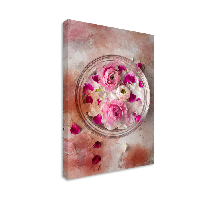 Floral bowl 3D modern canvas wall art - TenStickers