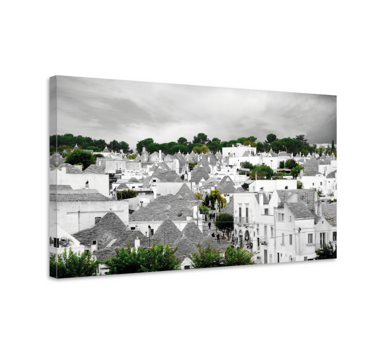 Alberobello trulli city canvas prints - TenStickers