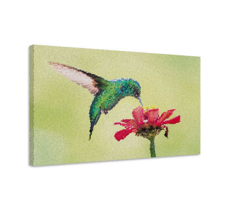 Colorful birds mosaic canvas prints - TenStickers