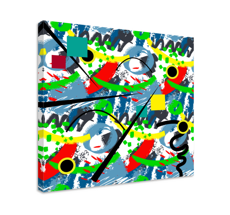 Kandinsky style abstract canvas wall art - TenStickers