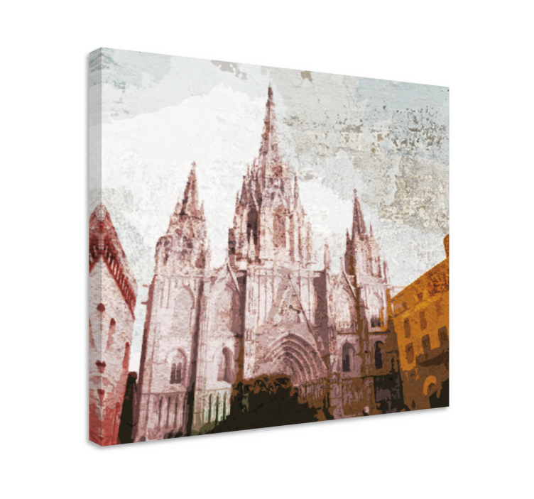 Cityscape wall art of stunning cathedral architecture - TenStickers
