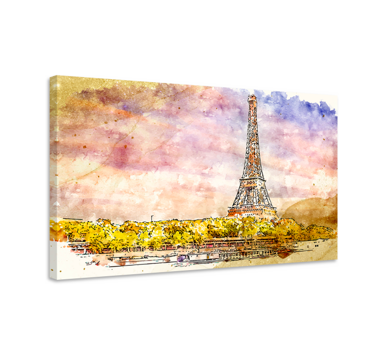 Cityscape wall art eiffel tower scene - TenStickers