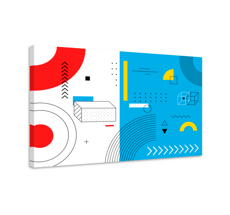 Geometric canvas abstract shapes design - TenStickers