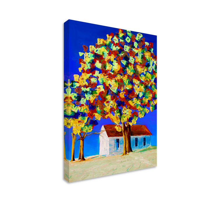 Landscape canvas of vibrant tree canopy - TenStickers