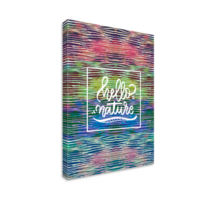 Rainbow Zebra Text canvas - TenStickers