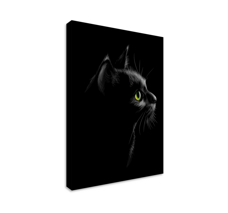 Amazing Black cat canvas print - TenStickers