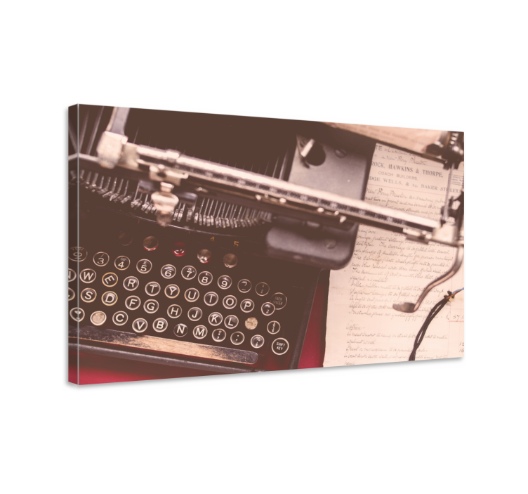 Phone and typewriter retro canvas art - TenStickers