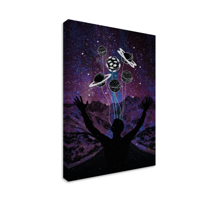 Universe in your hands canvas art prints - TenStickers
