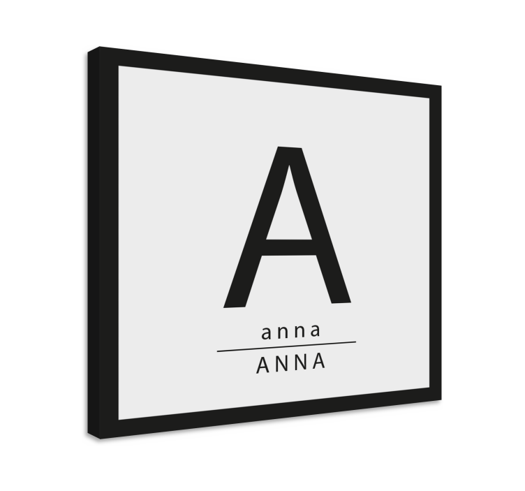 minimalist letters Alphabet canvas prints - TenStickers